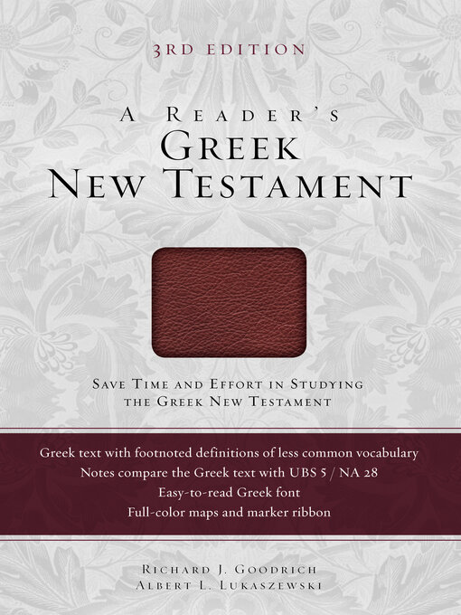 Title details for A Reader's Greek New Testament by Richard J. Goodrich - Available